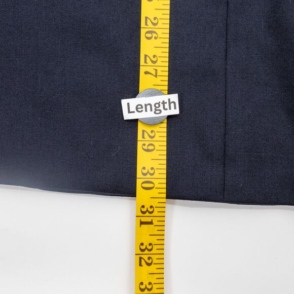 Oscar de la Renta Blazer Mens 42S Navy Blue 100% Wool Lined Jacket Classic Fit - Picture 7 of 12